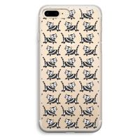 Zwarte poes: iPhone 7 Plus Transparant Hoesje