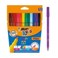 BIC Kids Visa viltstift Fijn Meerkleurig 12 stuk(s) - thumbnail