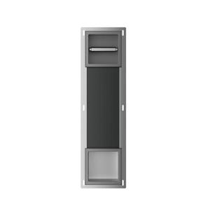 Toiletrolhouder Zonder Klep en Reserverolhouder Inbouw BWS Milan Gunmetal