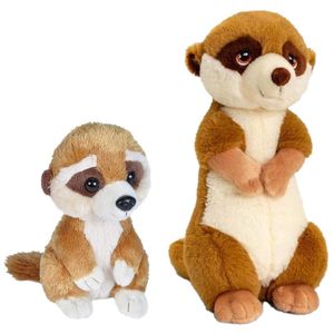 Stokstaartjes familie knuffels set van 2x stuks