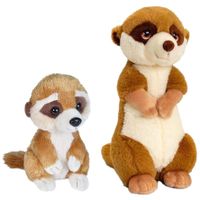 Stokstaartjes familie knuffels set van 2x stuks