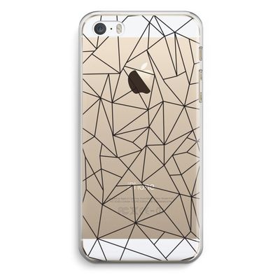 Geometrische lijnen zwart: iPhone 5 / 5S / SE Transparant Hoesje