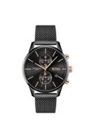 Horlogeband Hugo Boss HB-407-1-34-3457 / HB659002819 Mesh/Milanees Zwart
