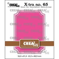 Crealies • x-tra snijmal atc ticket met stiksteeklijn