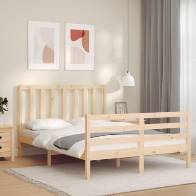 Bedframe zonder matras massief grenenhout 140x200 cm