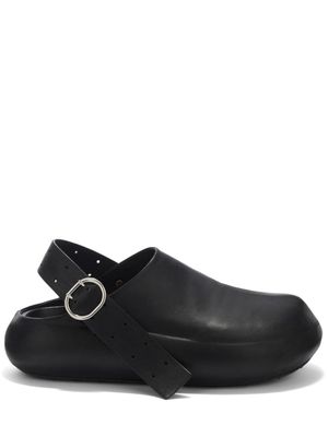 Jil Sander sandales Sabot en cuir - Noir