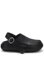 Jil Sander sandales Sabot en cuir - Noir