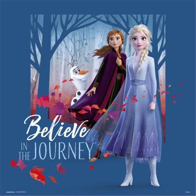 Kunstdruk Frozen Believe in the Journey 30x30cm