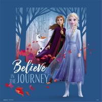 Kunstdruk Frozen Believe in the Journey 30x30cm