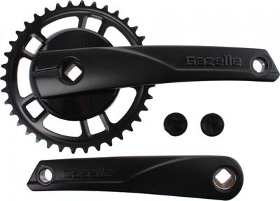 Gazelle Crankstel strixvaria 38t aluminium/staal zwart