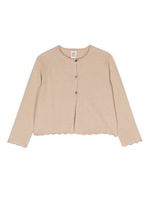 Caffe' D'orzo crew-neck scalloped cardigan - Tons neutres