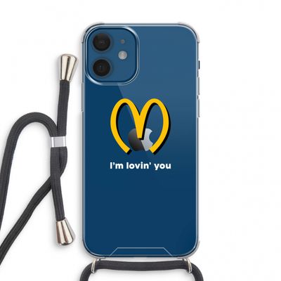 I'm lovin' you: iPhone 12 mini Transparant Hoesje met koord