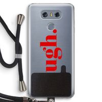 Ugh: LG G6 Transparant Hoesje met koord