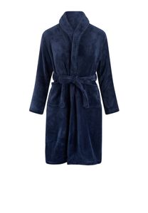 Marineblauwe kinderbadjas fleece-134/140 (L)