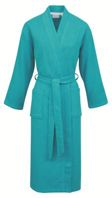 Carl Ross Carl Ross Unisex Badjas Kimono 37100 Turquoise/White L