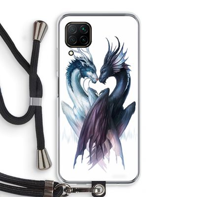 Yin Yang Dragons: Huawei P40 Lite Transparant Hoesje met koord
