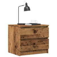 Nachtkastjes 2 st 50x40x43.5 cm bewerkt hout oud houtkleurig