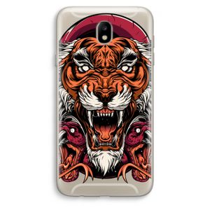 Tiger and Rattlesnakes: Samsung Galaxy J7 (2017) Transparant Hoesje
