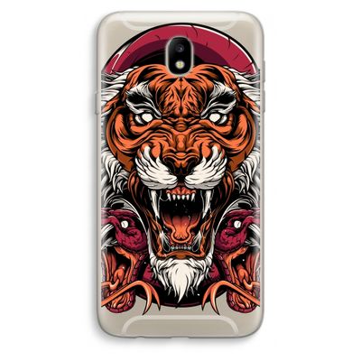Tiger and Rattlesnakes: Samsung Galaxy J7 (2017) Transparant Hoesje