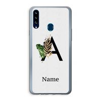 Charcoal Flora: Samsung Galaxy A20s Transparant Hoesje