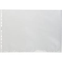 Pergamy geperforeerde showtas, ft A3 landscape, 11-gaatsperforatie, gekorrelde PP, pak van 100 stuks