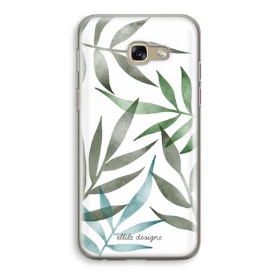 Tropical watercolor leaves: Samsung Galaxy A5 (2017) Transparant Hoesje