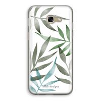 Tropical watercolor leaves: Samsung Galaxy A5 (2017) Transparant Hoesje