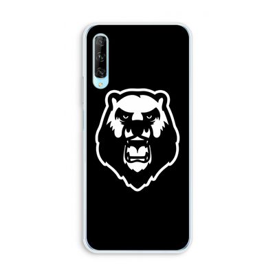 Angry Bear (black): Huawei P Smart Pro Transparant Hoesje