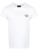 A.P.C. t-shirt en coton à logo imprimé - Blanc