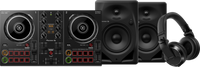 Pioneer DJ DDJ-200 + Pioneer DJ HDJ-X7 Zwart + Pioneer DJ DM-50D Zwart - thumbnail