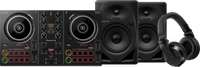 Pioneer DJ DDJ-200 + Pioneer DJ HDJ-X7 Zwart + Pioneer DJ DM-50D Zwart