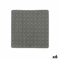 Antislipmat voor in de douche Ruiten Grijs PVC 50,3 x 50,3 x 0,7 cm (6 Stuks)