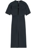 Victoria Beckham robe mi-longue à taille ceinturée - Gris - thumbnail