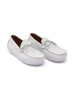 Moustache mocassins en cuir - Blanc