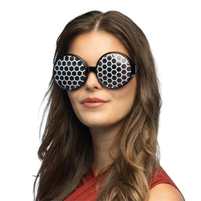 Carnaval/verkleed party bril insect - zwart - volwassen - foute party