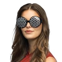 Carnaval/verkleed party bril insect - zwart - volwassen - foute party