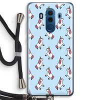 Eenhoorns overal: Huawei Mate 10 Pro Transparant Hoesje met koord