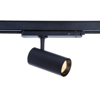 LED railspot zwart 30W 2400 lumen 3000K voor 3 fase spanningsrail