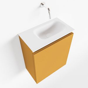 MONDIAZ TURE 40cm toiletmeubel ocher. EDEN wastafel talc rechts geen kraangat