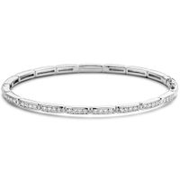 TI SENTO-Milano 23001ZI Armband Bangle zilver-zirconia wit 3 mm - thumbnail