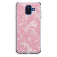 Abstract Painting Pink: Samsung Galaxy A6 (2018) Transparant Hoesje - thumbnail