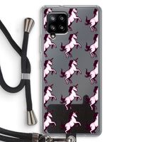 Musketon Unicorn: Samsung Galaxy A42 5G Transparant Hoesje met koord