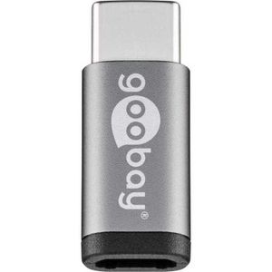 Goobay 56635 tussenstuk voor kabels USB-C USB 2.0 Micro-Buchse (Typ B) Zwart