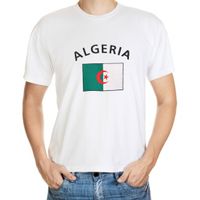 Wit heren t-shirt Algerije 2XL  -