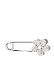 David Morris broche Miss Daisy Flower en blanc 18ct à diamant - Argent