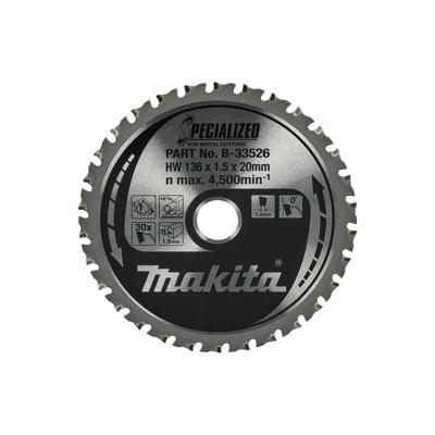 Makita Cirkelzaagblad voor Zacht Staal | Specialized | Ø 136mm Asgat 20mm 30T - B-33526