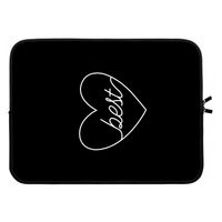 Best heart black: Laptop sleeve 15 inch