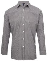 Premier Workwear PW220 Men`S Microcheck (Gingham) Long Sleeve Cotton Shirt