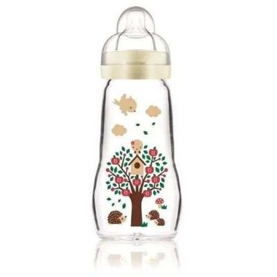 MAM-glazen fles - 260 ml - 0 tot 6 maanden - Speenstroom 2 - Wit