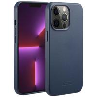 Accezz MagSafe Leather Backcover iPhone 13 Pro Telefoonhoesje Blauw